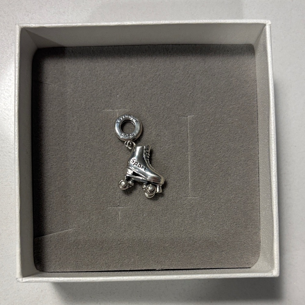 Sterling Silver Roller Skate Charm fits Pandora